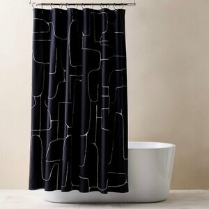 CB2 Falazo Shower Curtain - Black